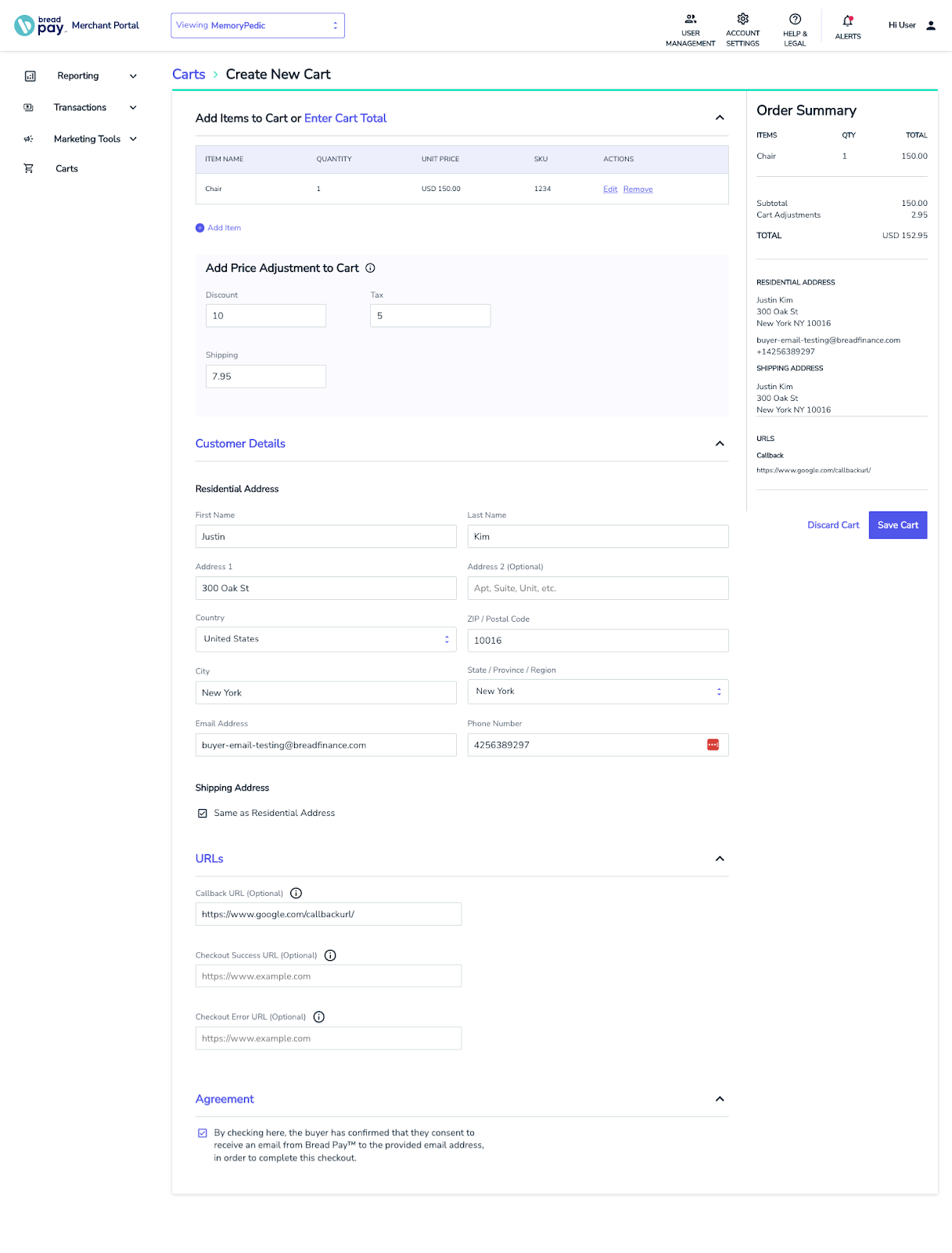 How to Create Custom Carts